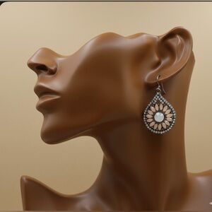 Francesca's Collections Pink and Silver Earrings